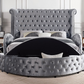 Velvet Gray Glam Bedframe