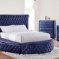 Velvet Gray Glam Bedframe