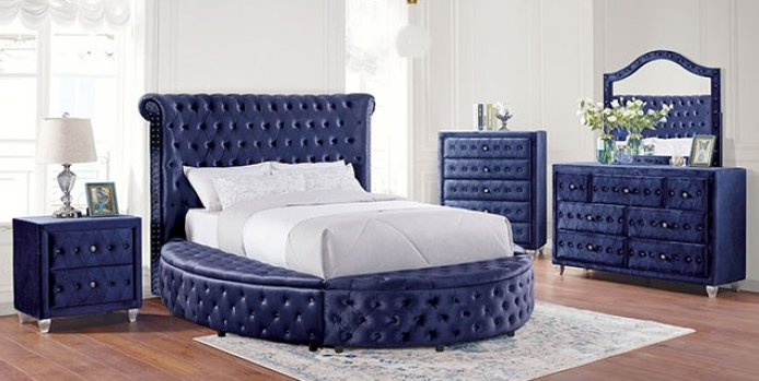 Velvet Gray Glam Bedframe