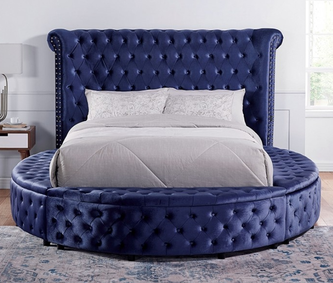 Velvet Gray Glam Bedframe