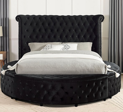 Velvet Gray Glam Bedframe