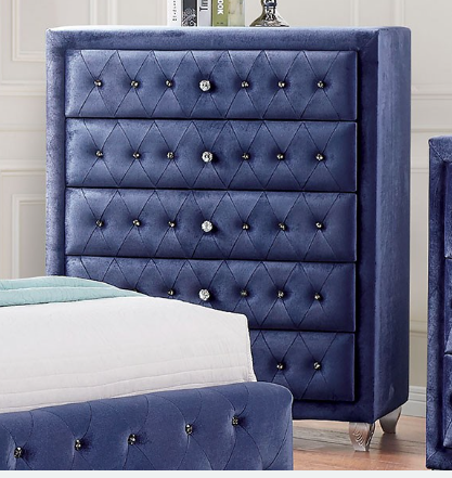 Velvet Gray Glam Bedframe