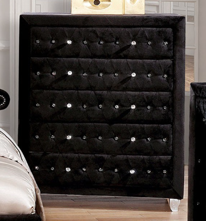 Velvet Gray Tufted Bedframe with WingBack