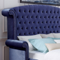 Velvet Gray Tufted Bedframe with WingBack