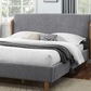 Gray Mid-Century Platform Bedframe