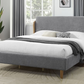 Gray Mid-Century Platform Bedframe