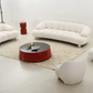 Modern White Chenille Sofa Loveseat Chair