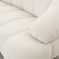 Modern White Chenille Sofa Loveseat Chair