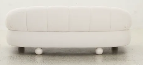 Modern White Chenille Sofa Loveseat Chair