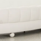 Modern White Chenille Sofa Loveseat Chair