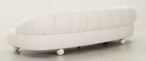 Modern White Chenille Sofa Loveseat Chair