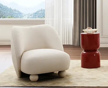 Modern White Chenille Sofa Loveseat Chair