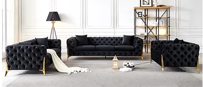 Modern Velvet Sofa Loveseat Chair