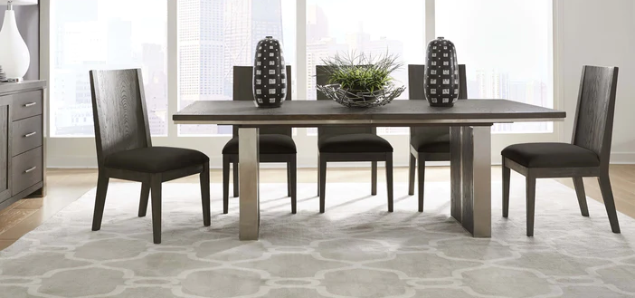 Gray Table with 6 Chairs