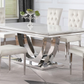 Rectangular Marble Dining Table with 6 Chairs