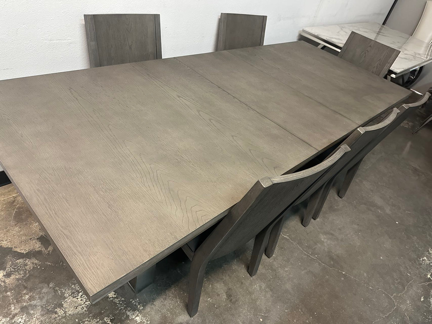 Gray Table with 6 Chairs