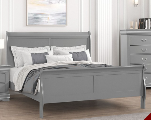 Gray Bedframe, Dresser, Chest, Nightstand options
