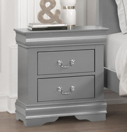 Gray Bedframe, Dresser, Chest, Nightstand options