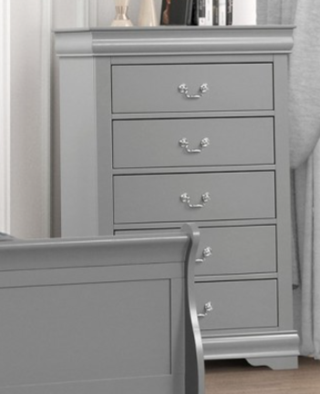 Gray Bedframe, Dresser, Chest, Nightstand options