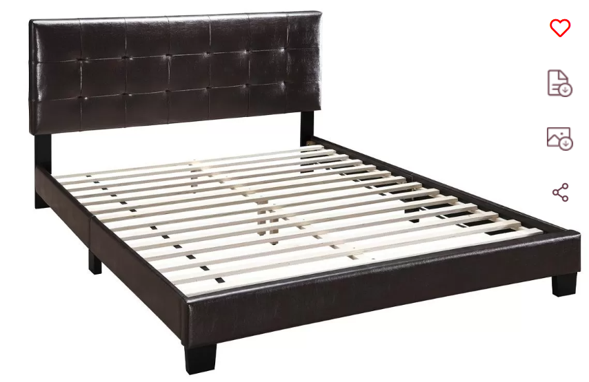 Espresso Faux Leather Bedframe