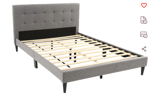 Gray Fabric Bedframe