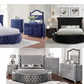 Velvet Gray Glam Bedframe