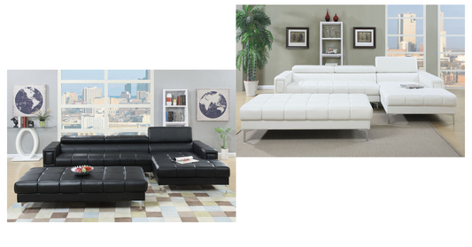 Modern Faux Leather Sectional