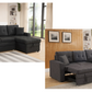 Fabric Sectional with Pull Out