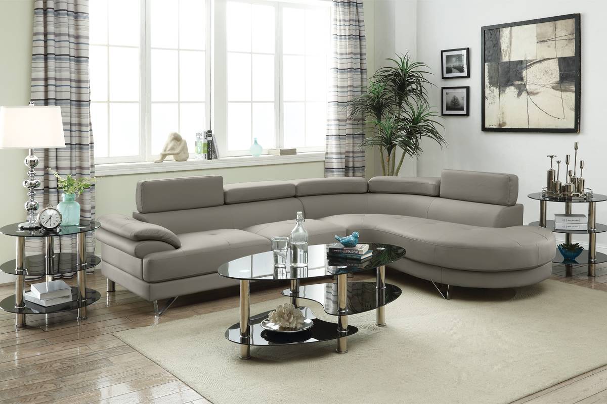 Luxury Faux Leather Sectional