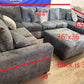 Custom Built Gray U Shape Sectional