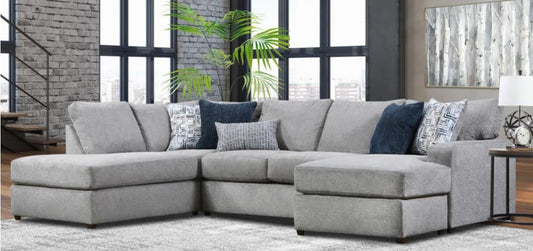 Gray Chenille Sectional