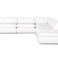 Divani Casa Kelly - Modern White Fabric Sectional Sofa