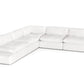 Divani Casa Kelly - Modern White Fabric Sectional Sofa