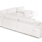 Divani Casa Kelly - Modern White Fabric Sectional Sofa