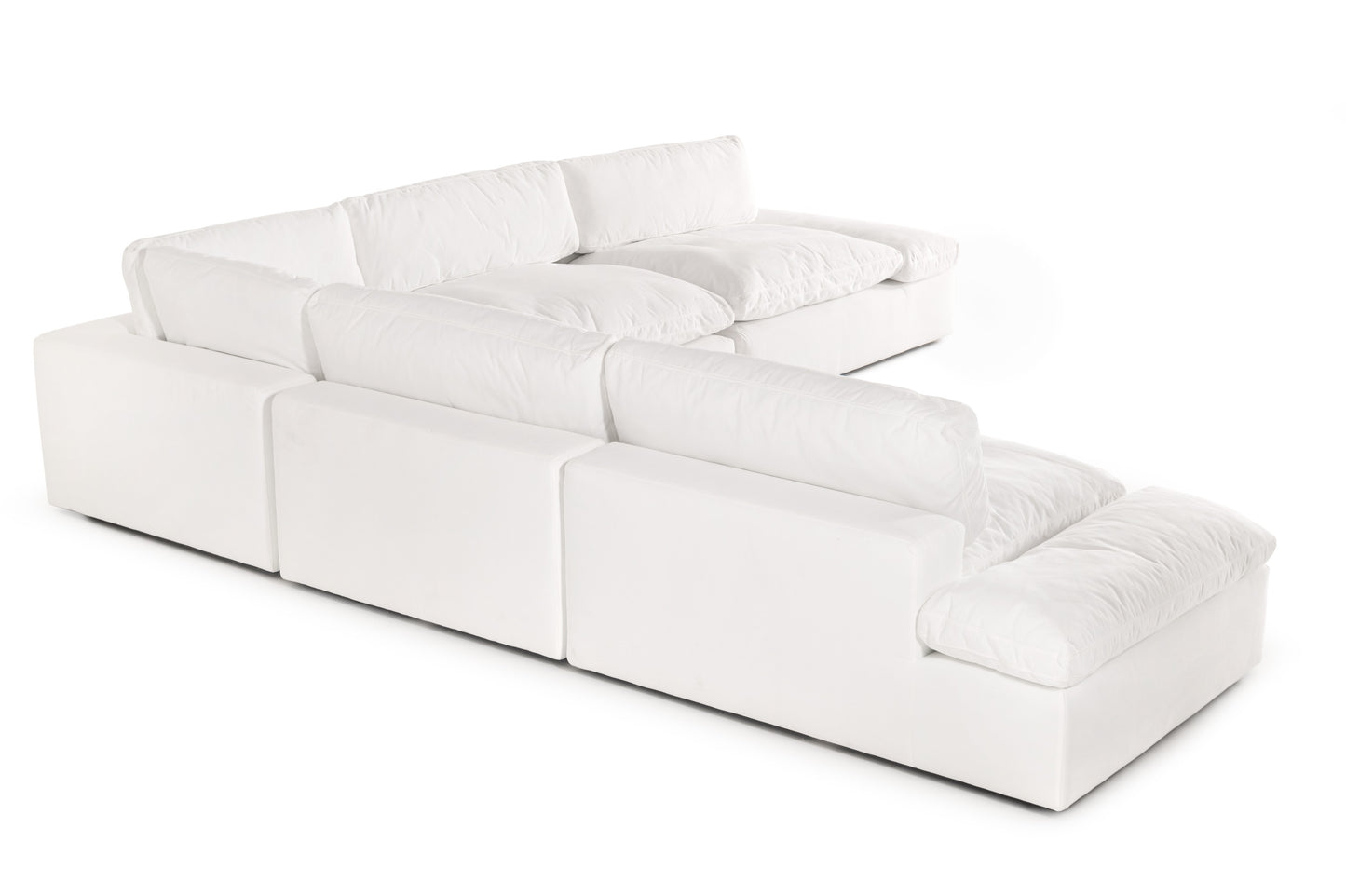 Divani Casa Kelly - Modern White Fabric Sectional Sofa