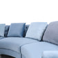 Divani Casa Darla - Modern Blue Velvet Curved Sectional Sofa