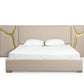 Modrest Aspen - Glam Beige Bonded Leather & Gold Bed