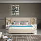 Modrest Aspen - Glam Beige Bonded Leather & Gold Bed