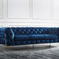 Divani Casa Sheila Modern Dark Blue Fabric Sofa Set