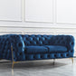 Divani Casa Sheila Modern Dark Blue Fabric Sofa Set