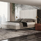 Modrest Hemlock - Contemporary White Fabric Bed