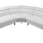 Divani Casa Graphite - Modern White Leather Left Facing Sectional Sofa