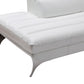 Divani Casa Graphite - Modern White Leather Left Facing Sectional Sofa