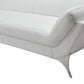 Divani Casa Graphite - Modern White Leather Left Facing Sectional Sofa