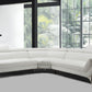 Divani Casa Graphite - Modern White Leather Left Facing Sectional Sofa