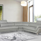 Divani Casa Graphite - Modern Grey Leather Left Facing Sectional Sofa