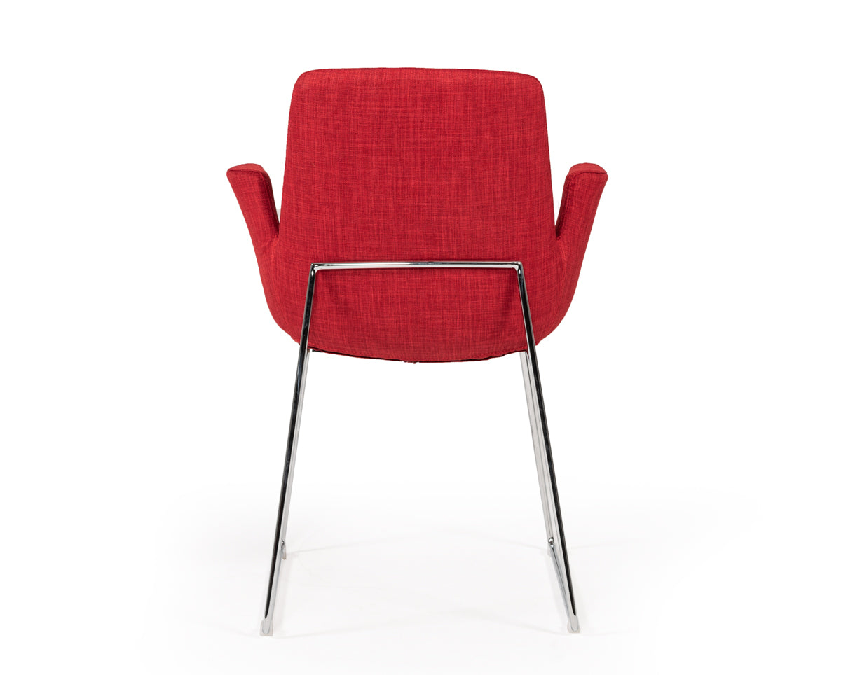 Modrest Altair Modern Red Fabric Dining Chair