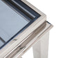 Modrest Agar Modern Glass & Stainless Steel Console Table
