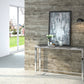 Modrest Agar Modern Glass & Stainless Steel Console Table