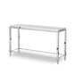 Modrest Agar Modern Glass & Stainless Steel Console Table